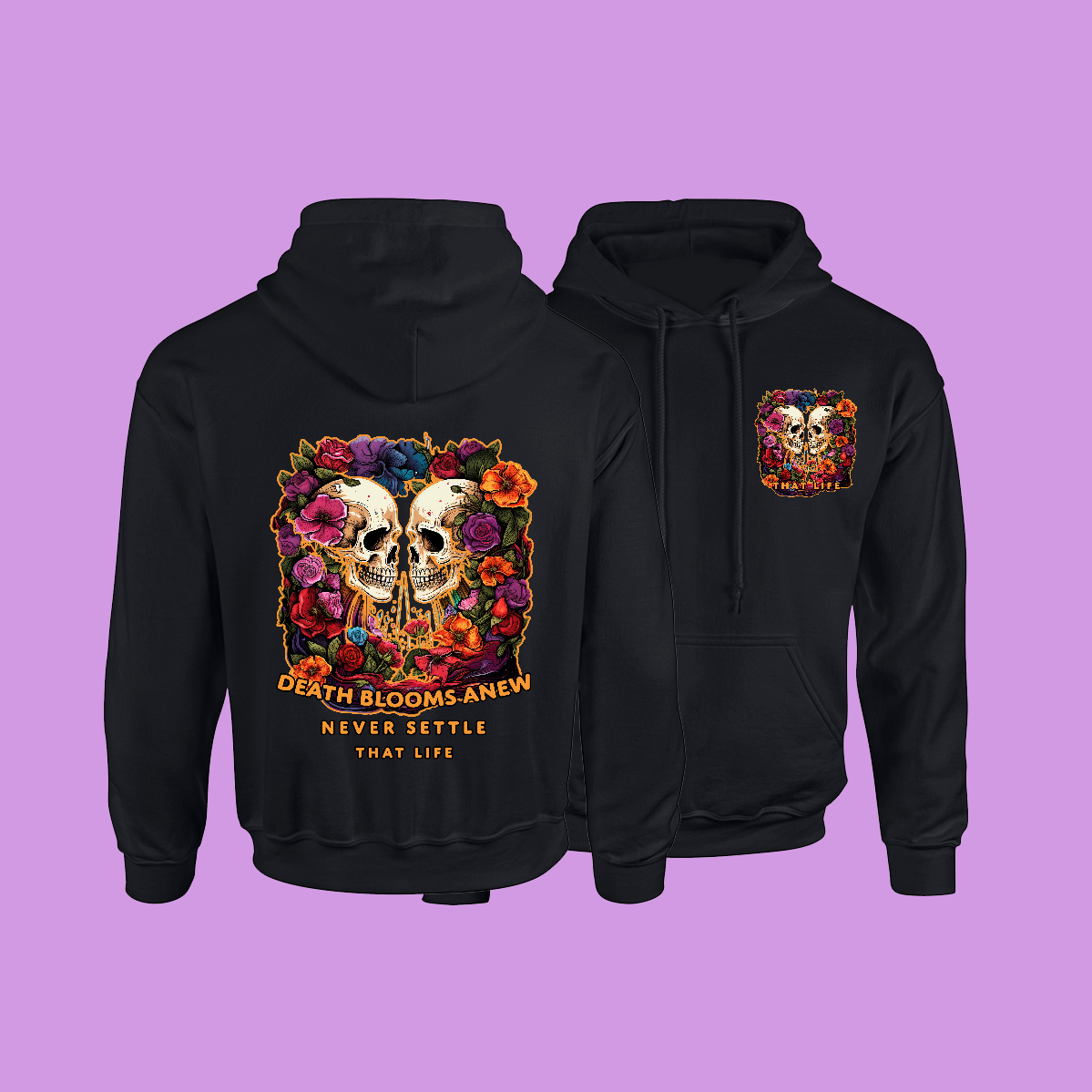 Death Blooms Anew Black Hoodie