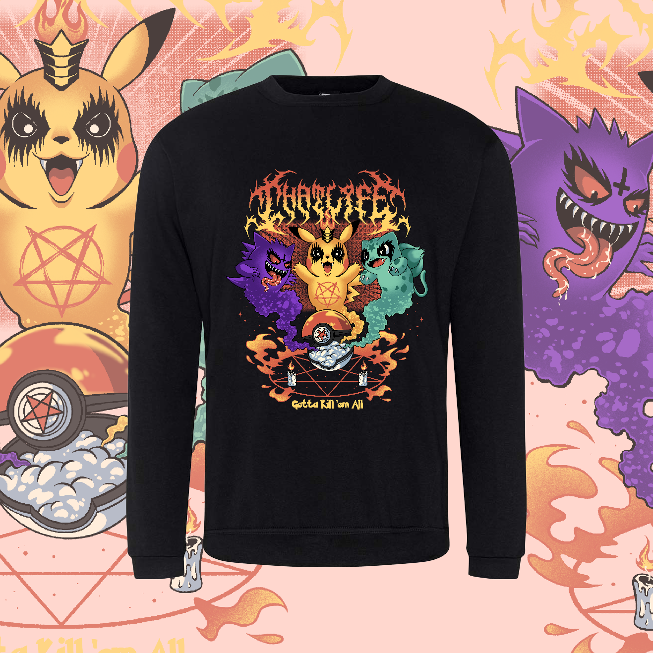 Pokedemon Black Sweatshirt