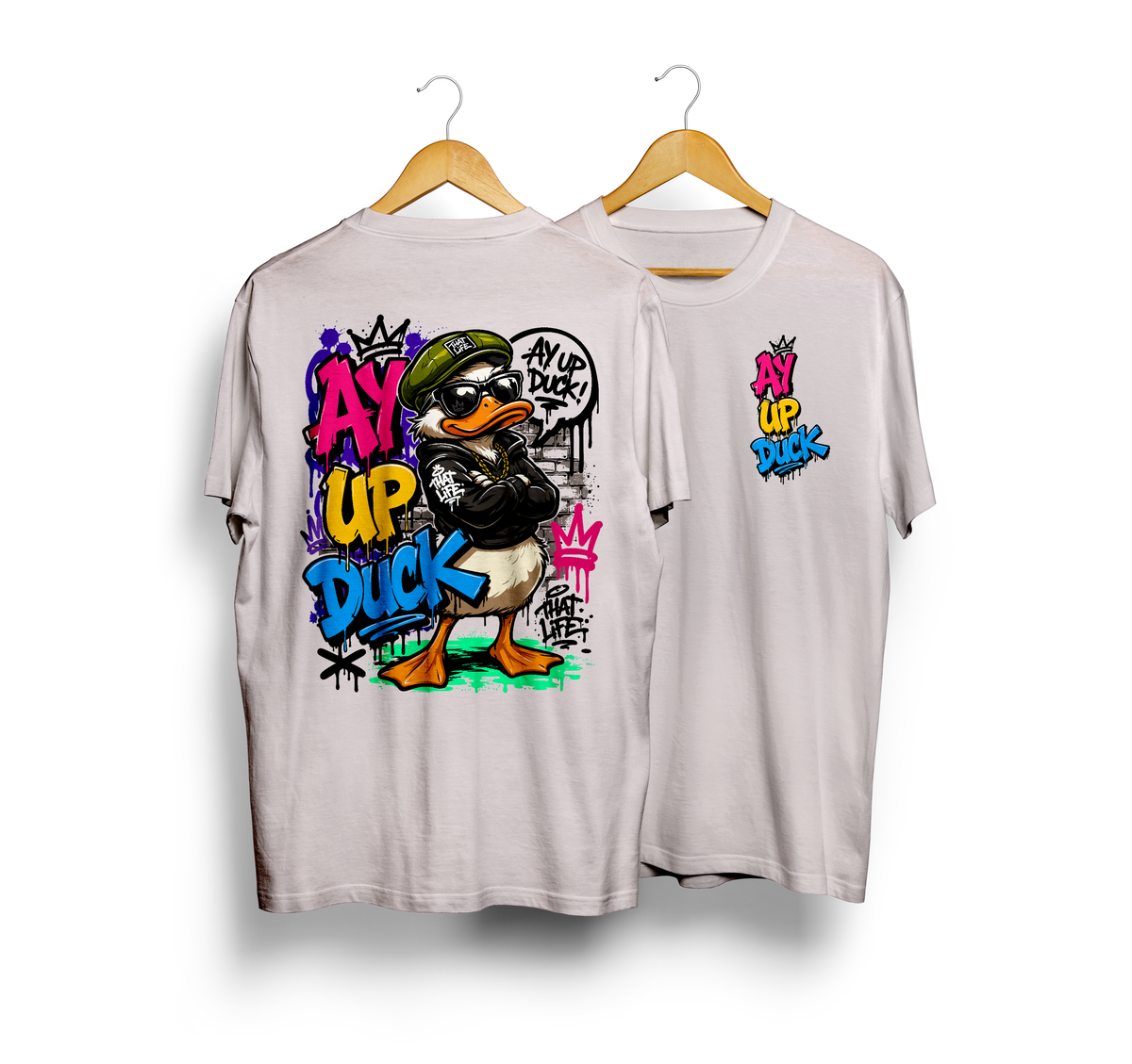 Ay Up Duck White Tee
