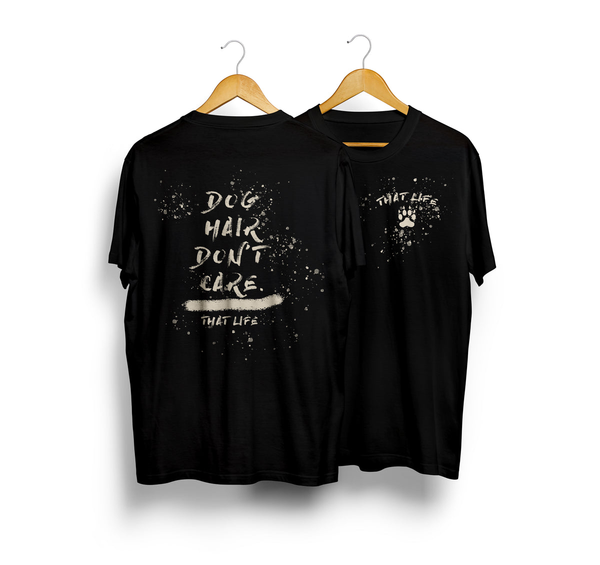 Dog Hair Don't Care Black Tee