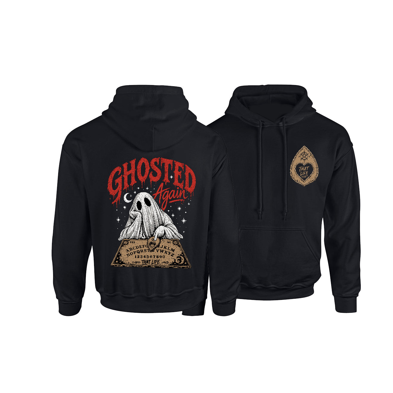 Ghosted Again black hoodie