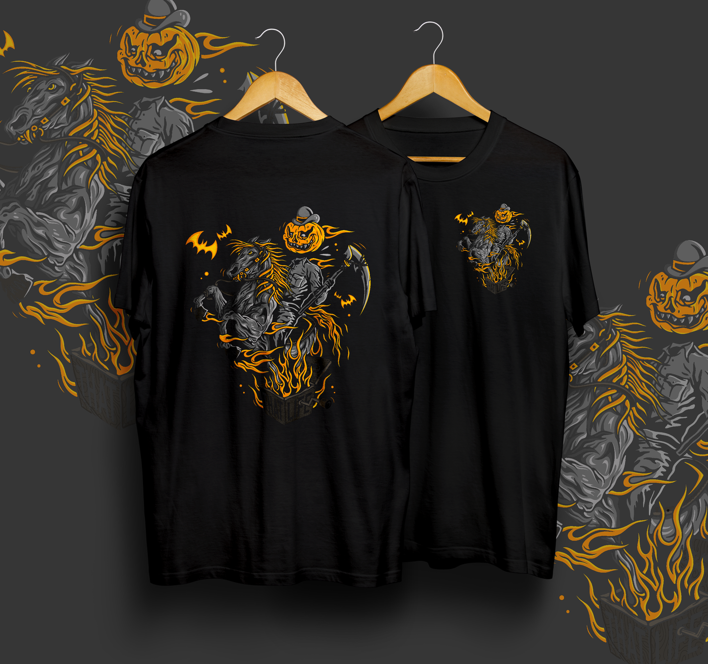 Halloween Horseman Black Tee