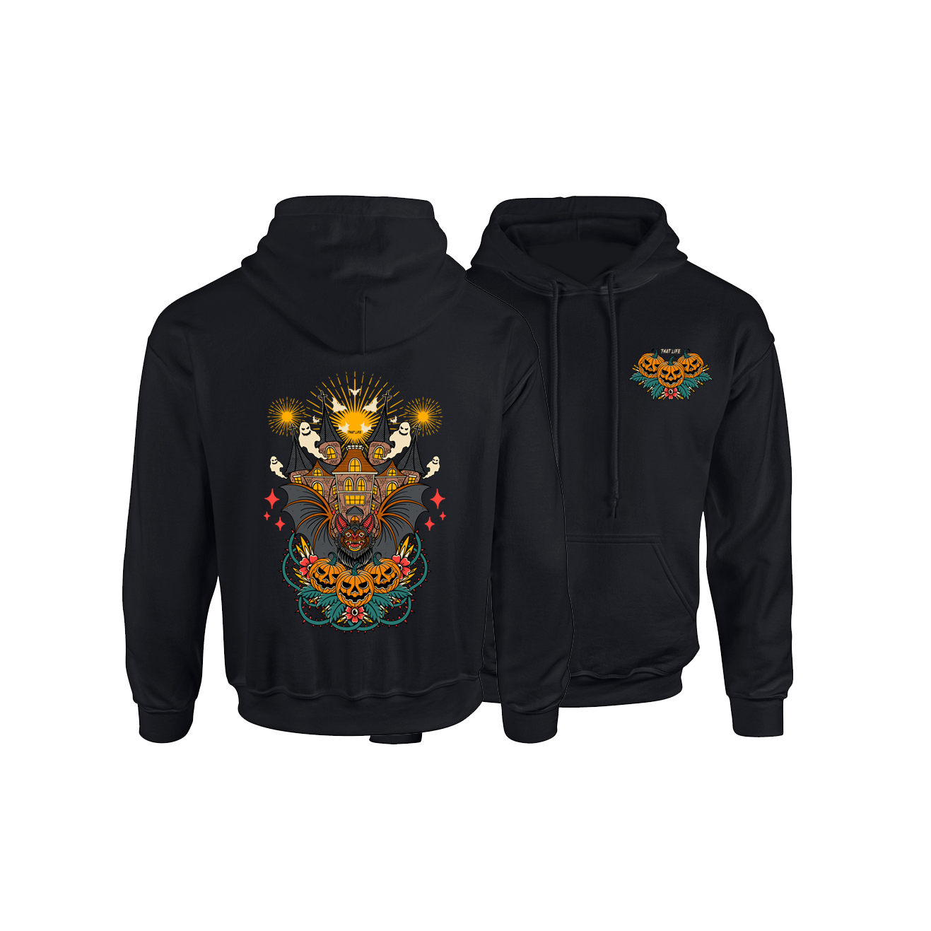 Haunted House Black Hoodie