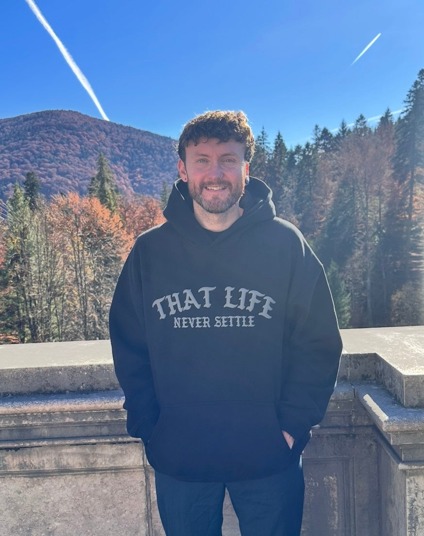 Nvr Sttl Medusa Puff Print Oversized Hoodie