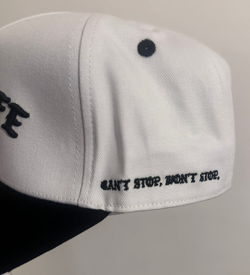 Never Settle Two Tone Curved Brim Baseball Snapback
