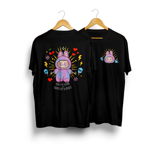 Labubu collab Black Tee