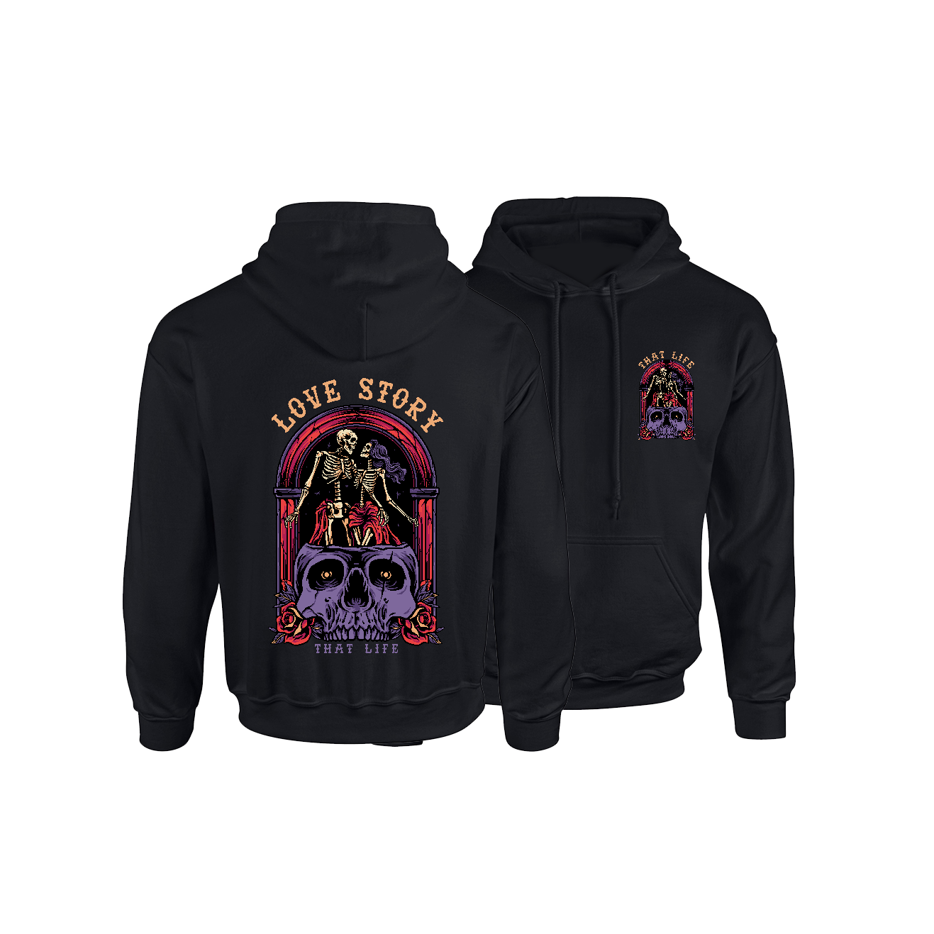 Love Story Black Hoodie