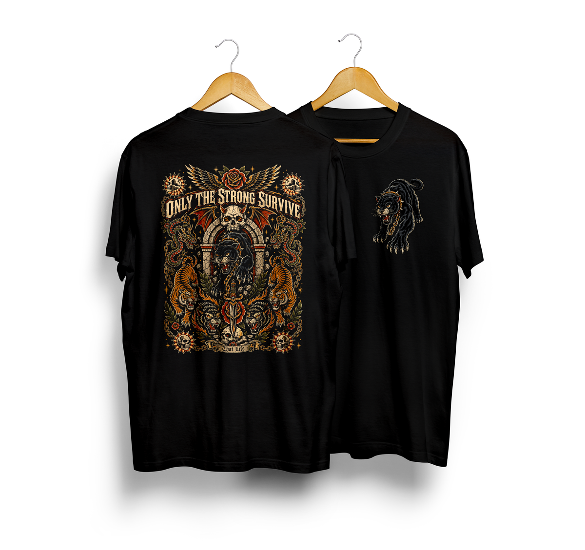 Only The Strong Survive Black Tee