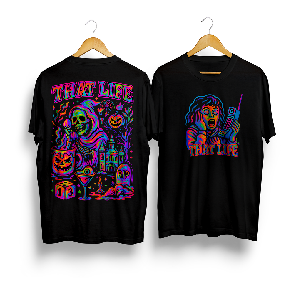 Pick up the phone black tee