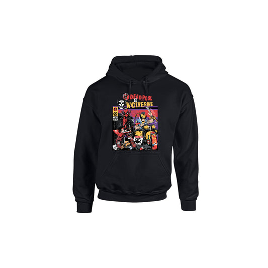 Punk Deadpool and Wolverine Black Hoodie