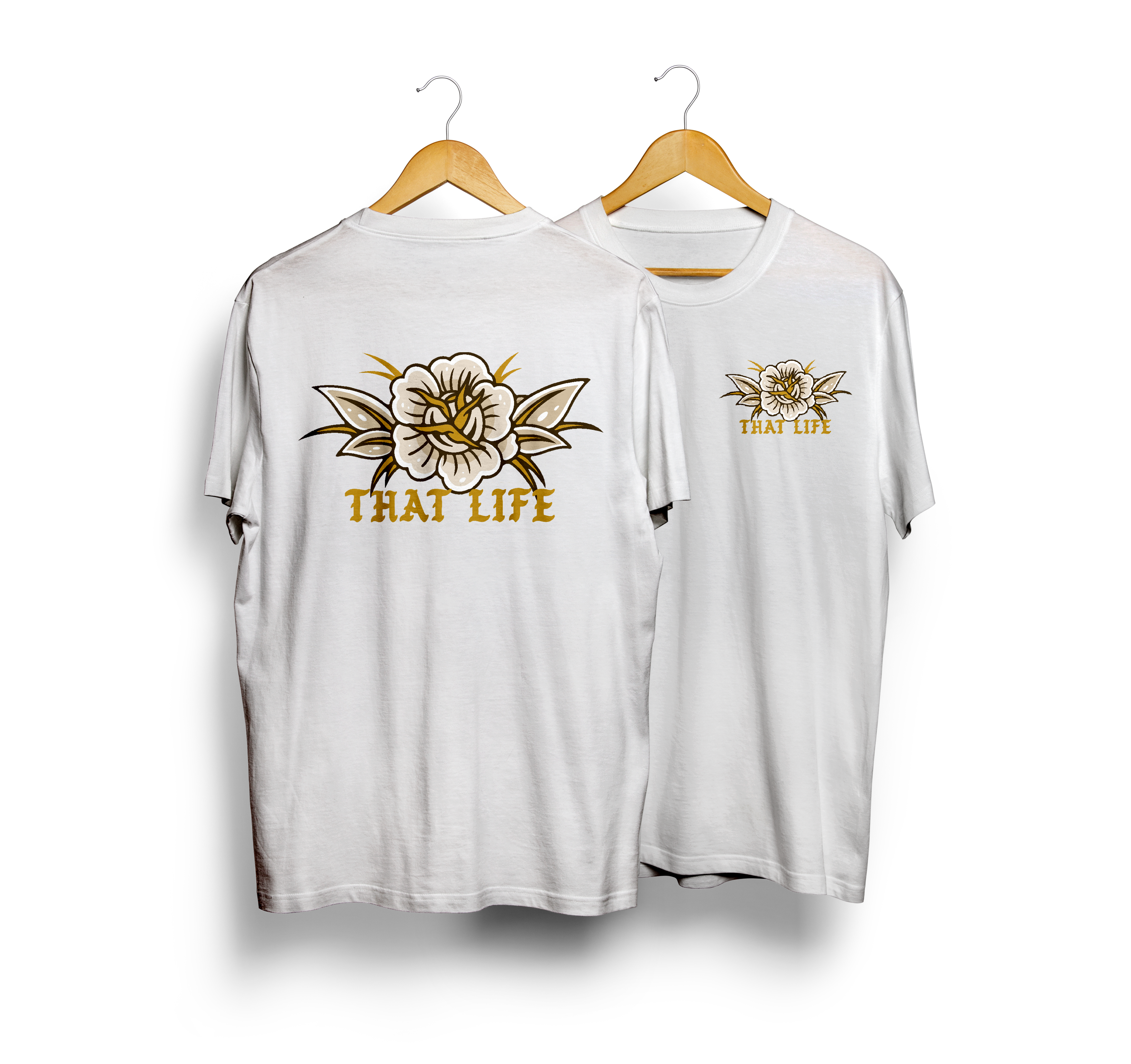 Golden Bloom white tee