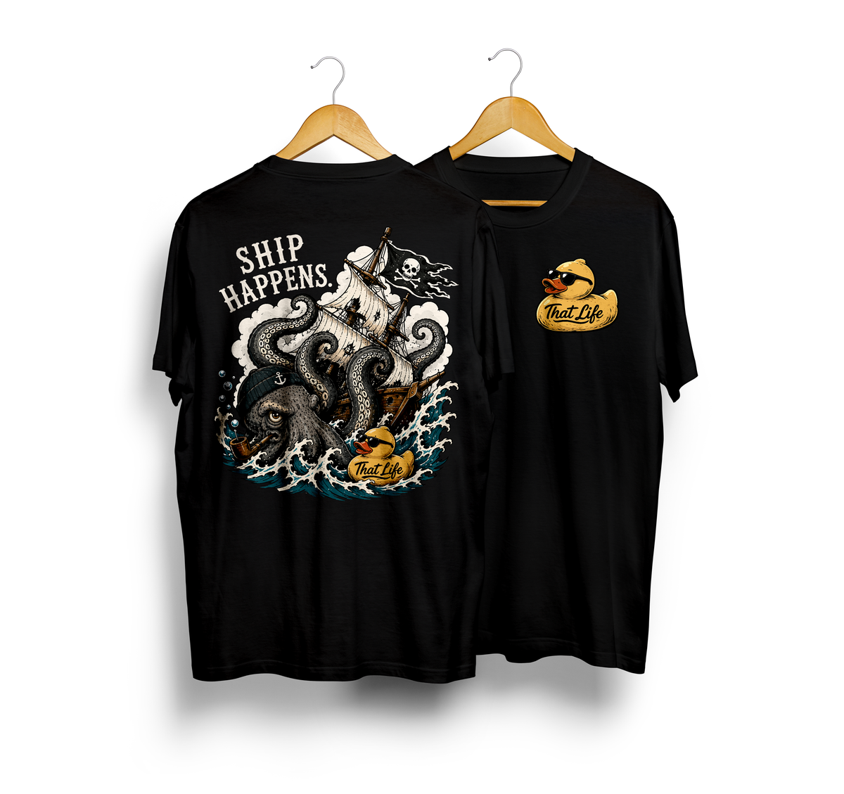 Ship Happens Black Tee