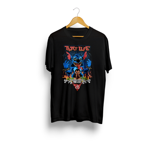 Scary Stitch Front Black Tee