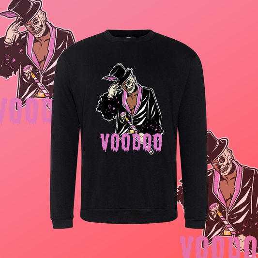 Voodoo Black Front Print Sweatshirt