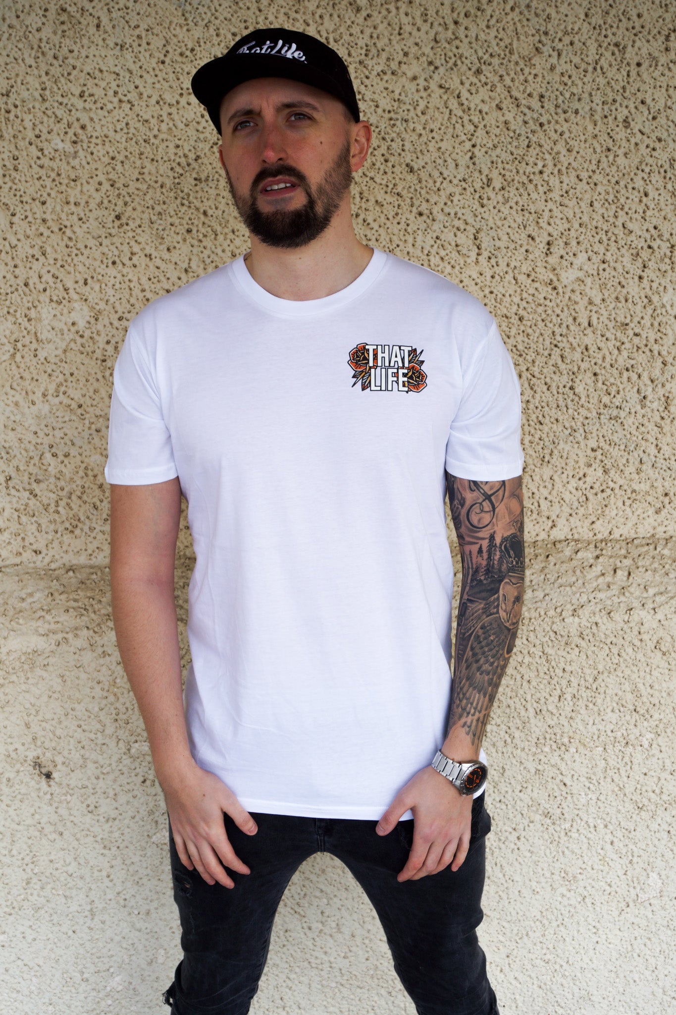 Two Swallows White Tee