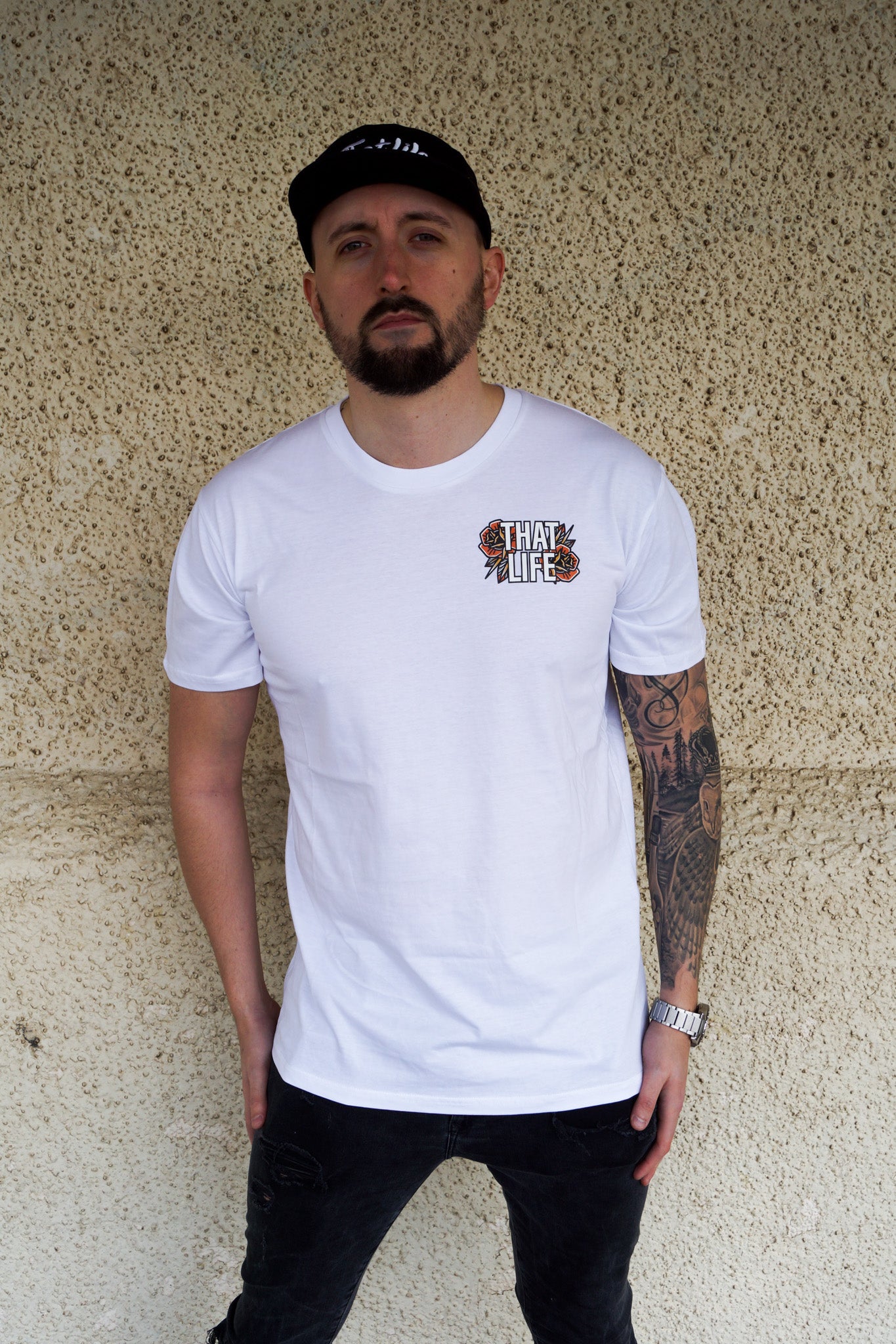 Two Swallows White Tee