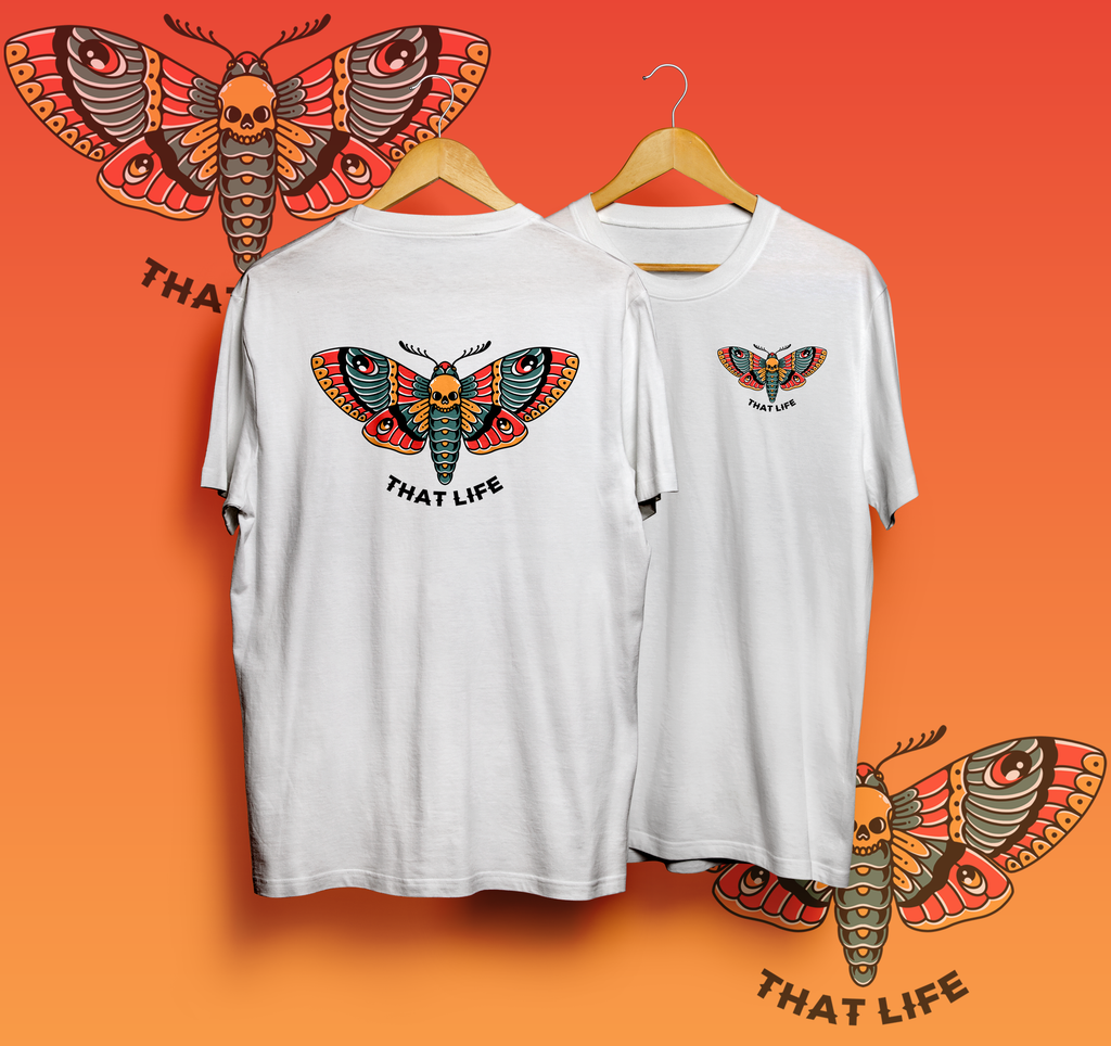 Death Moth White Tee