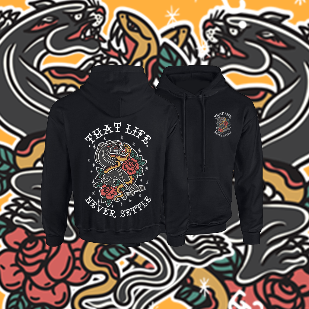 Nvr Sttl Black Hoodie