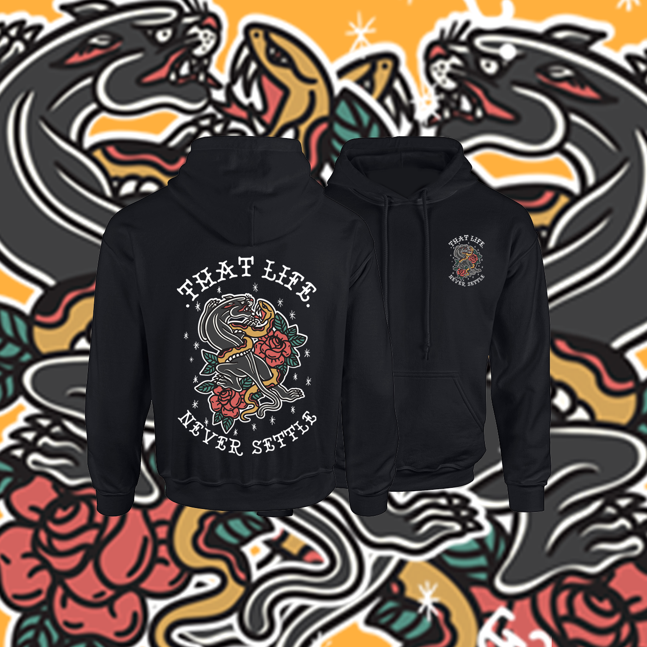 Nvr Sttl Black Hoodie