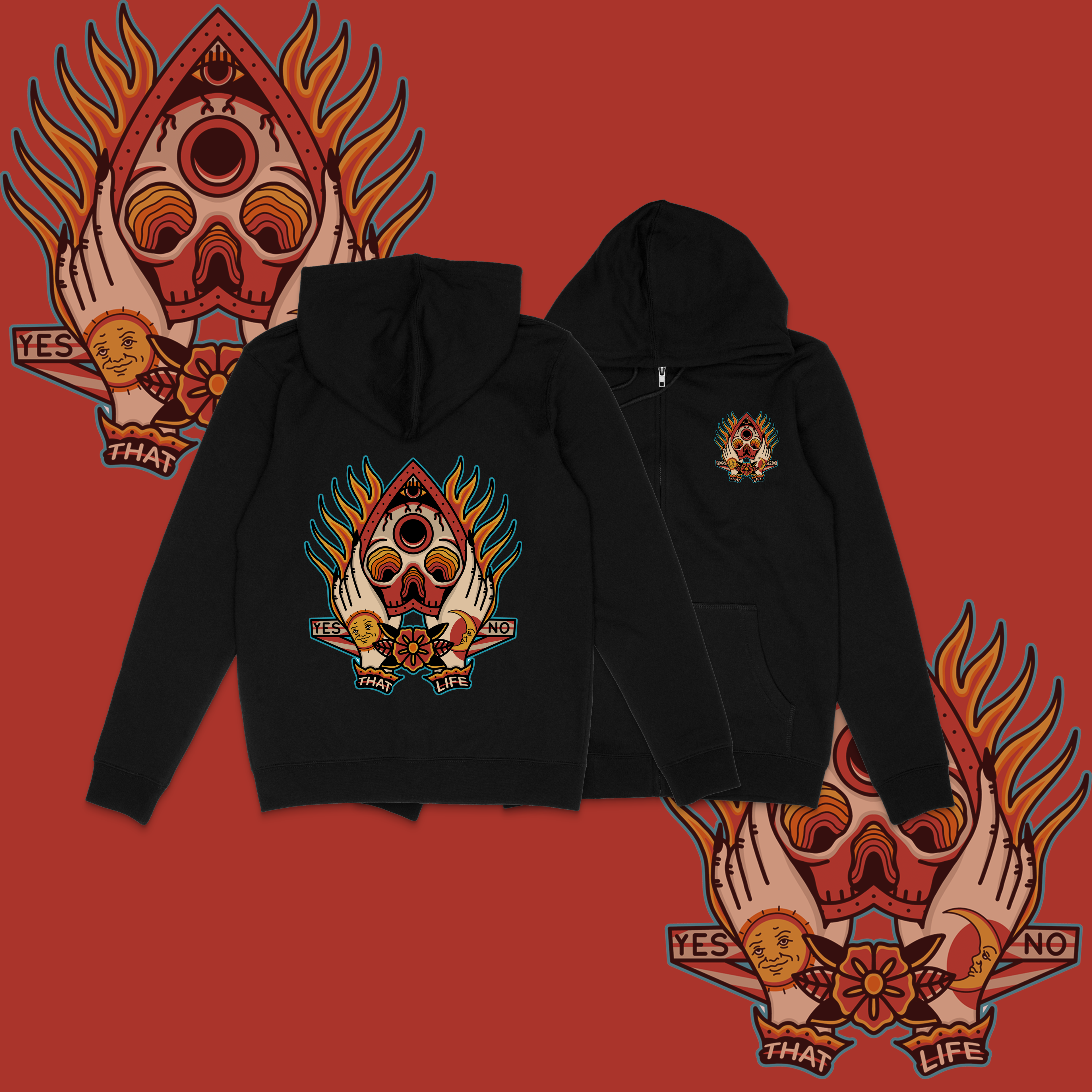 Seance and Sins Zip Hoodie