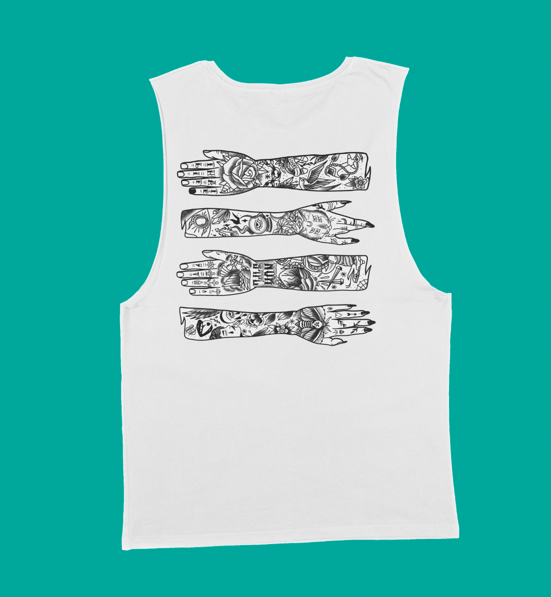 Inked 4 Life White Vest