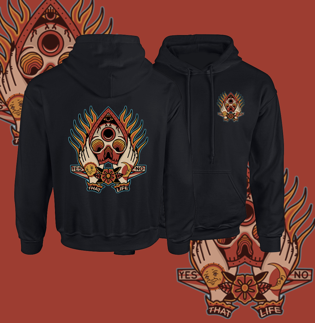 Seance and Sins Black Hoodie
