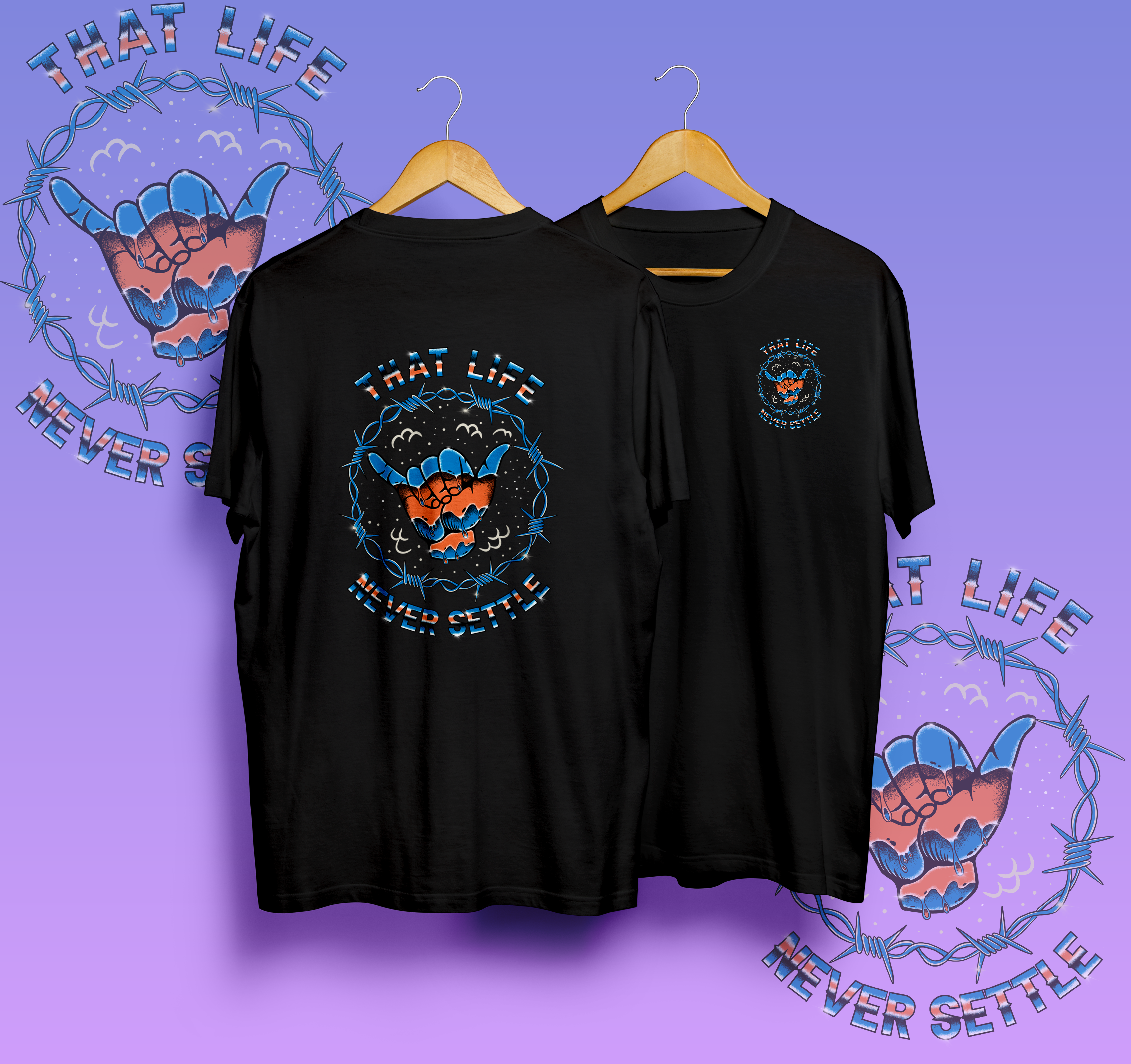 Shaka Black Tee