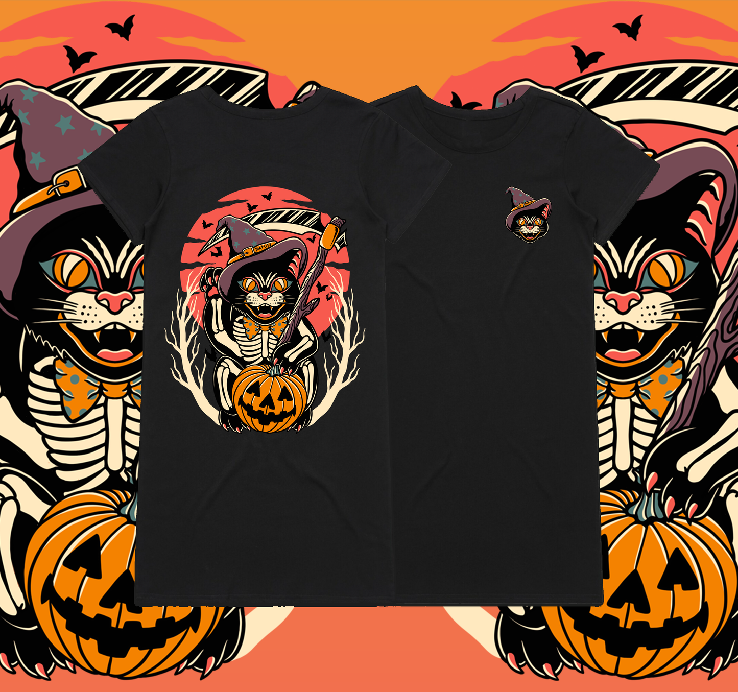 Spooky Kitty Skater Dress