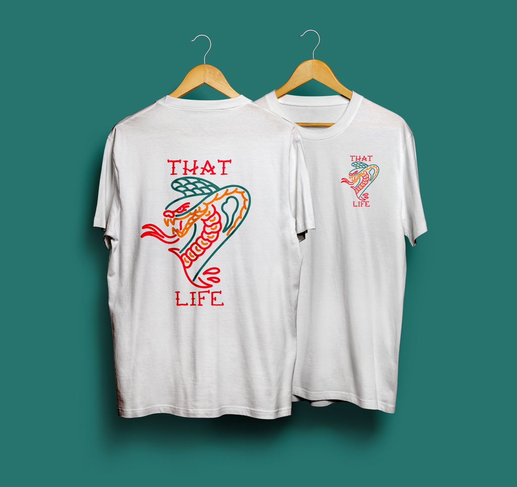 Trad Snake White Tee