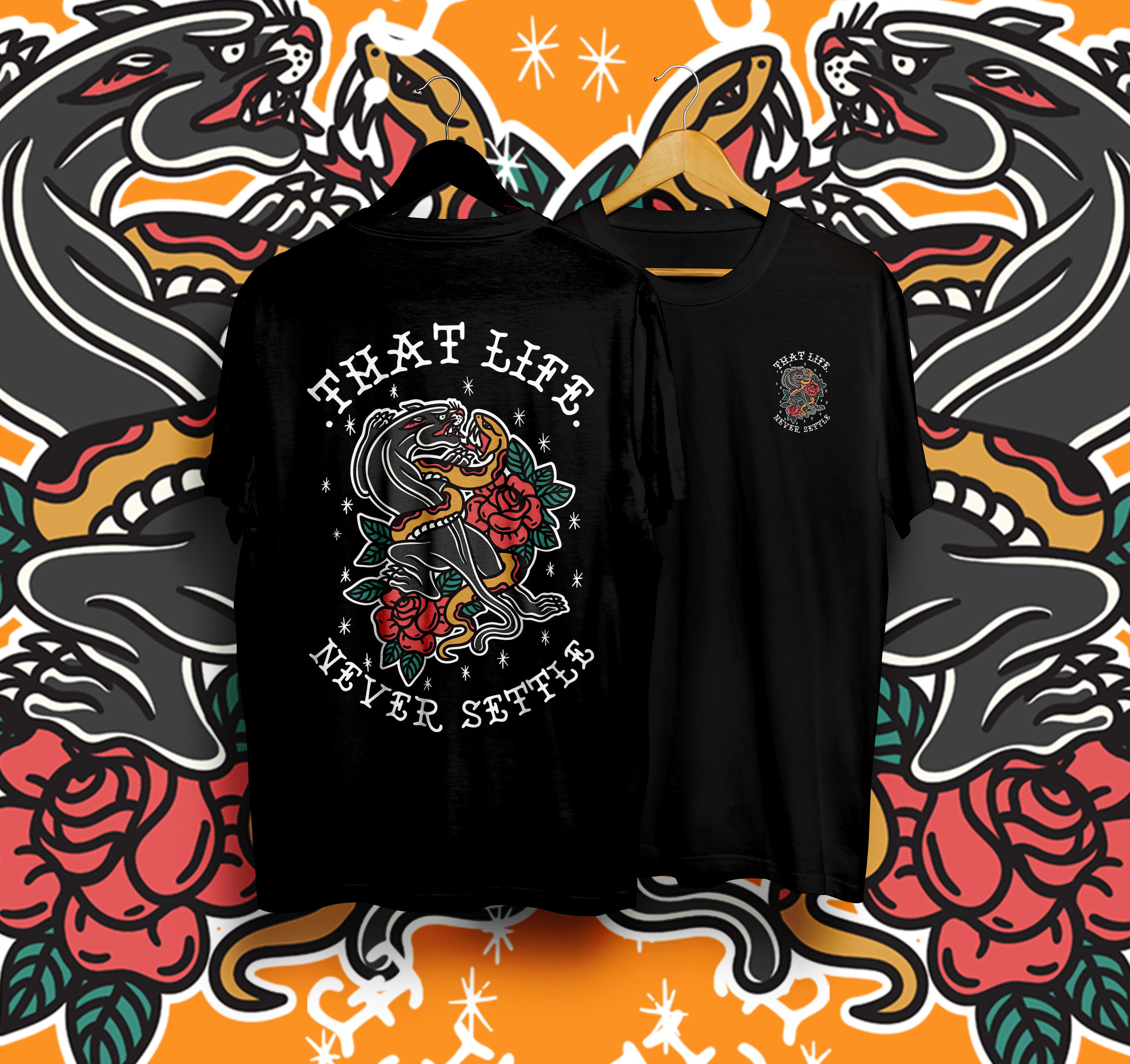 Nvr Sttl Black Tee